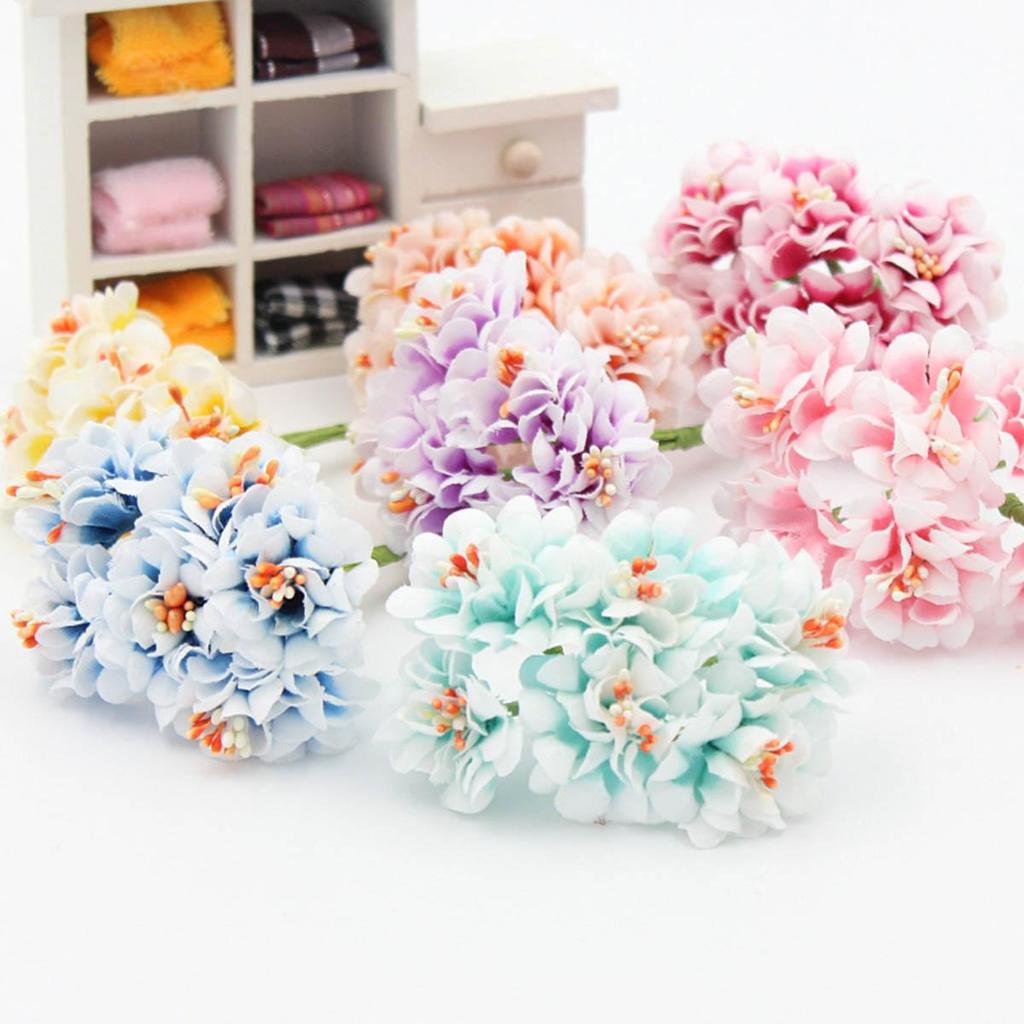 6 шт. шелковый цветок искусственная хризантема Европейский многоцветный букет искусственных цветов свадебное украшение для дома и вечеринки