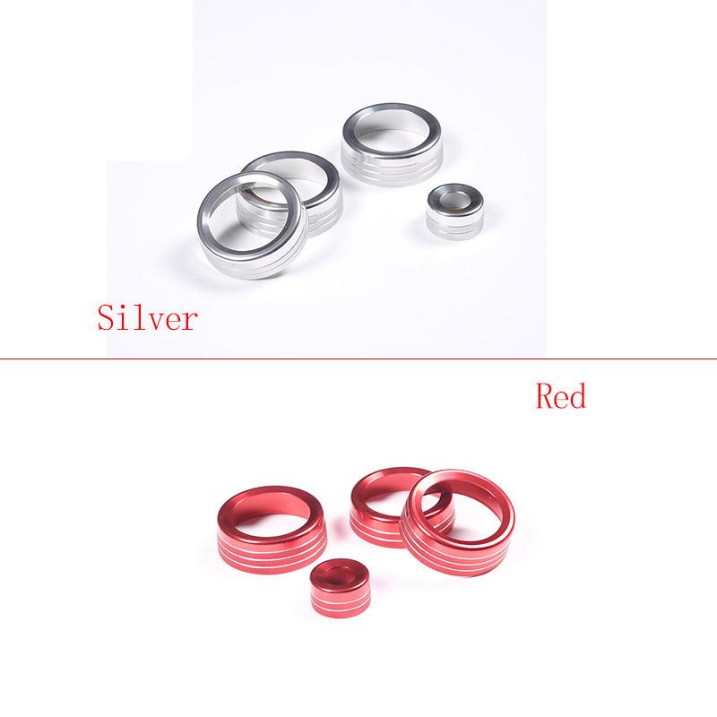 For Jaguar F-TYPE 2013-2025 Aluminium alloy Center Console Air Conditioner Volume Knob Switch Circles Trim Interior Accessories