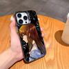 K-Kurisu M-STEINS GATE Makise-KM Phone Case For iPhone 17,16,15,14,13,12,11 Plus,Pro Max,XS,Colored Silver Plated Inside Cover
