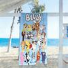 Bluey's Blue Fun Beach Towel Super Soft & Absorbent Comfortable Lightweight Portable for Swimming,Beach,Camping, Travel, Beach Accessories,Gym