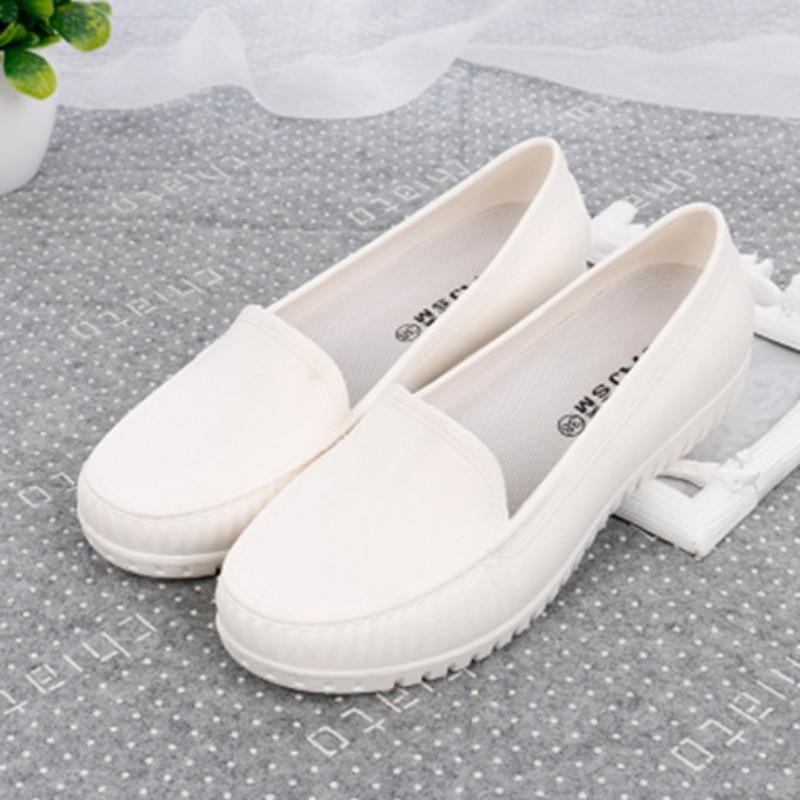 Дождевые ботинки женские туфли медсестры Doudou shoes нескользящие рабочие туфли для беременных низкие осенние и зимние водонепроницаемые туфли низкий каблук