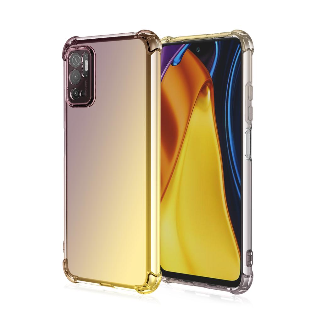 Clear Cute Gradient Phone Case Slim Anti Scratch Flexible TPU Cover Shockproof Protective Case for Xiaomi Redmi Note 10 11S 11T 12R 13 Pro Turbo 3