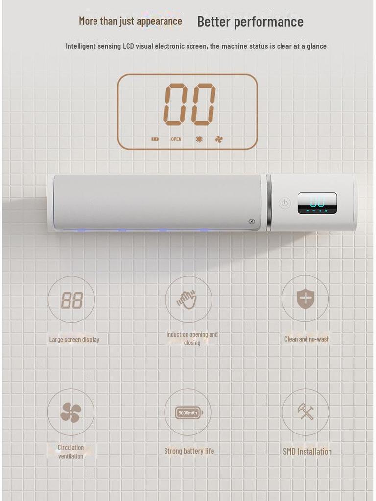 УФ-стерилизатор зубных щеток с интеллектуальным датчиком и автоматической крышкой