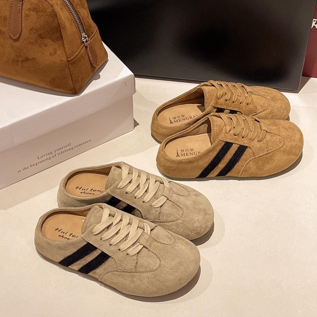 Кожаные тапочки с толстым дном и внутренней частью, увеличивающие высоту голенища, женская верхняя одежда 2025 года, весна-лето, новые универсальные повседневные тапочки Birkencool