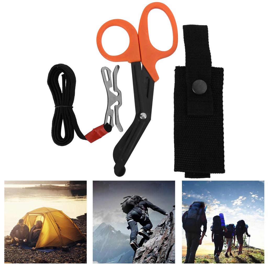 Bandage Shears Survival Emergency Scissors Fine Teeth Cutting Canvas Bag Tourniquet