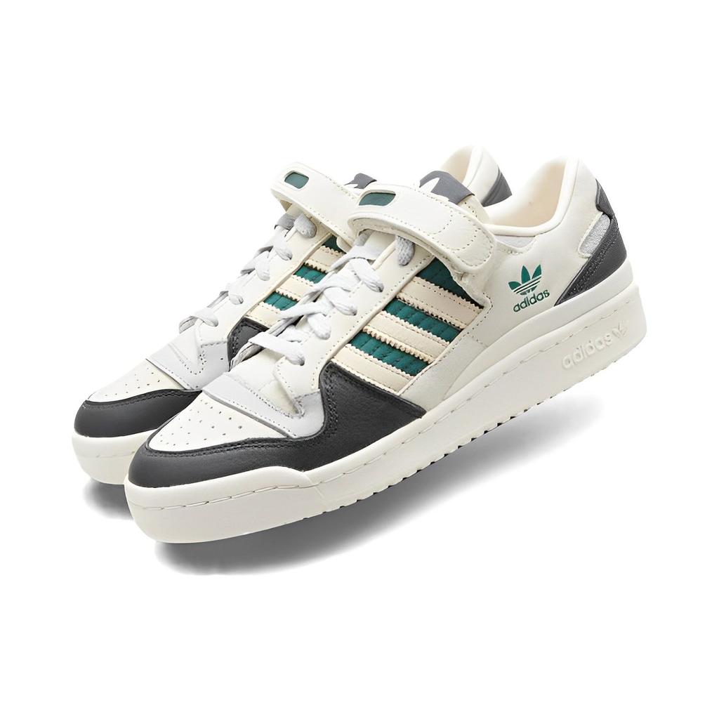 Adidas Forum 84 Low Off White Green Unisex Sneakers Cream Wonder-White Collegiate-Green HQ6938