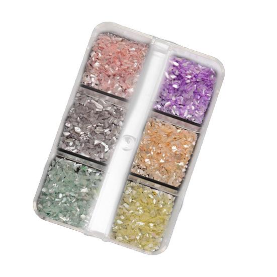 1Box Nail Ornament Portable Easy To Remove Universal Beautiful Shell Pieces for Home