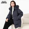 Xuezongfei Women's Warm Hooded Down Jacket with Faux Fur Collar