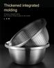 Multi Functional Stainless Steel Vegetable Bowl Drain Basket Kitchen Cooking Storage Tool Stainless Steel Sink Drainer Basket