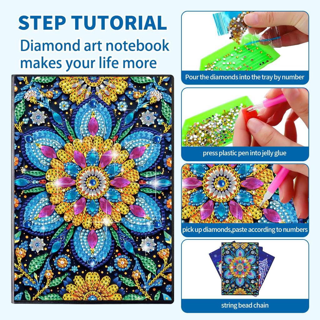 DIY Diamond Painting Business Notebook – Creative Dot Drill Writing Book for Kids