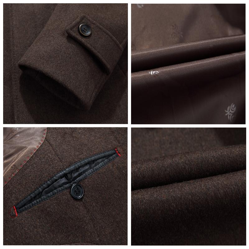 Мужское шерстяное длинное пальто, осеннее шерстяное кашемировое пальто, мужское зимнее шерстяное пальто, верхняя одежда