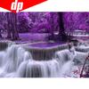 Cross Stitch Embroidery Kits "Purple Falls " Cotton Thread Painting DIY Needlework