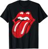 Официальная футболка Rolling Stones с состаренным логотипом языка