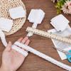 FINGERINSPIRE 7,2 метра Самоклеящаяся кружевная лента Шириной 1,9 см 4 стиля Кружевная наклейка с волнистым краем Лента Хлопковое кружево Липкое белое кружево с люверсами Отделка