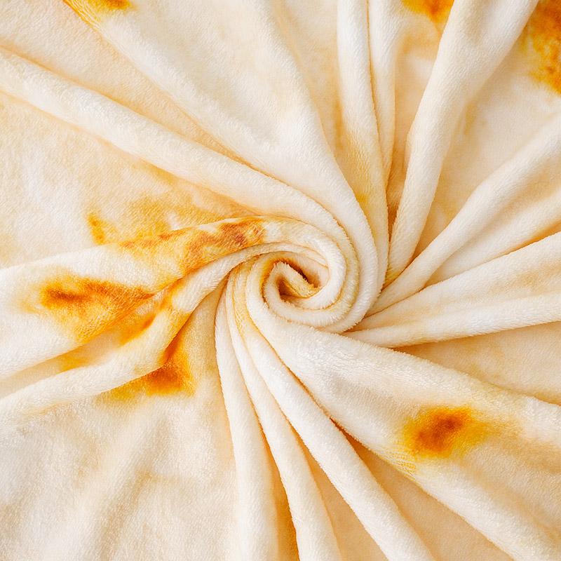 Плед Battilo Tortilla Забавные Пледы с Едой для Кровати Дивана Мягкий Фланелевый Покрывало Теплое Круглое Покрывало Декор Кровати в Клетку