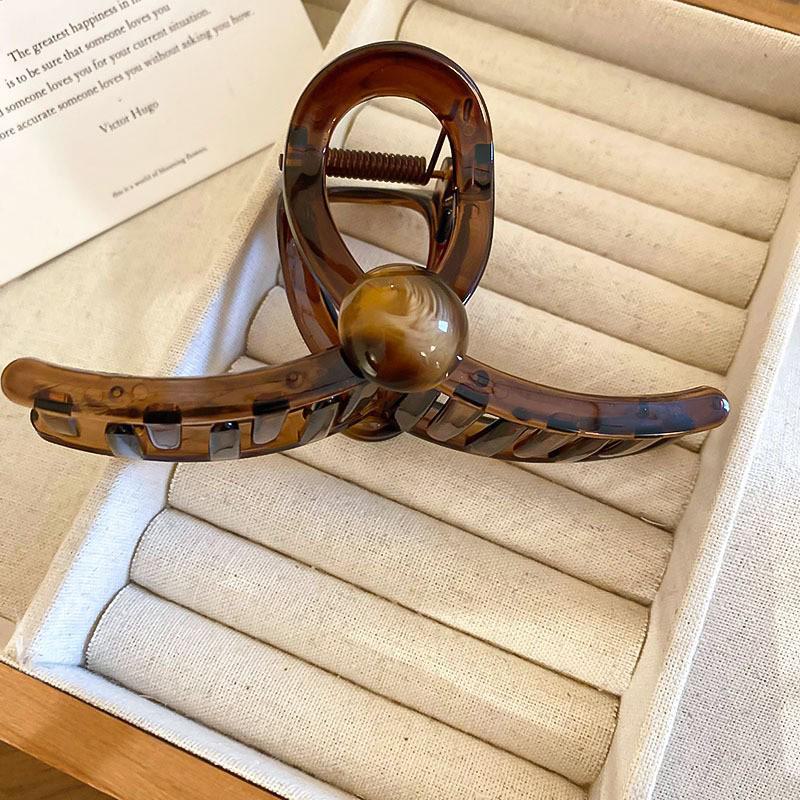 Большая круглая акриловая заколка-шпилька для волос Maillard - универсальная заколка-акула для повседневного использования