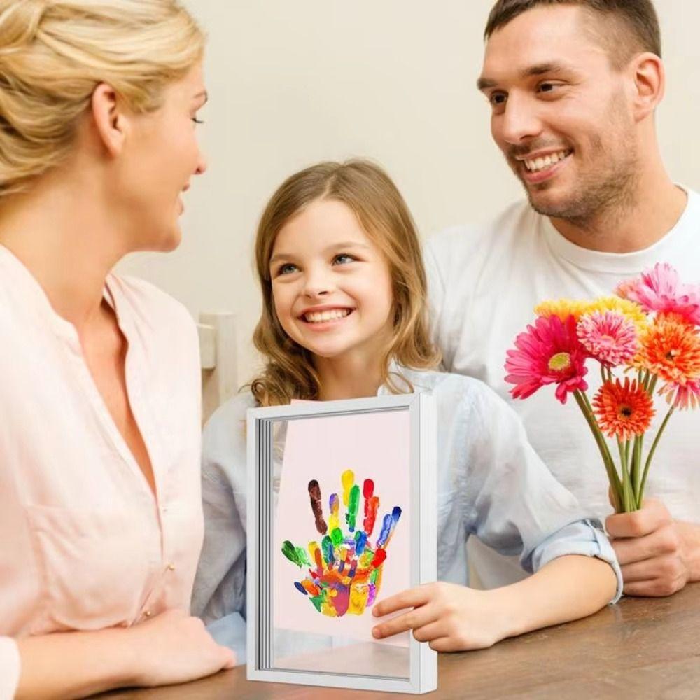 DIY Family Handprint Kit Transparent Photo Frame  for Family Baby Pet