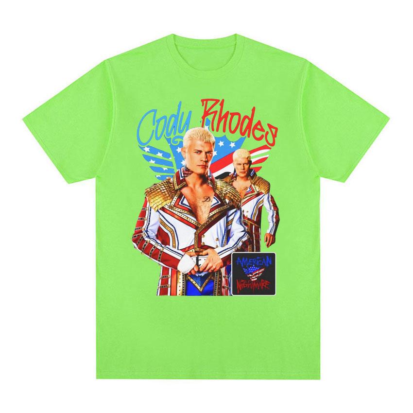 Funny Cody Rhodes The American Nightmare T Shirt Unisex Women Pure Cotton Wrestling Finished Story Vintage Tee Shirt Summer Clothes