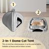 Cat Cave Bed Foldable Cat Bed Dome for Indoor Kitten with Removable Washable Cushion Kitten House Huts with Anti-Slip Bottom for Small Medium Kitty