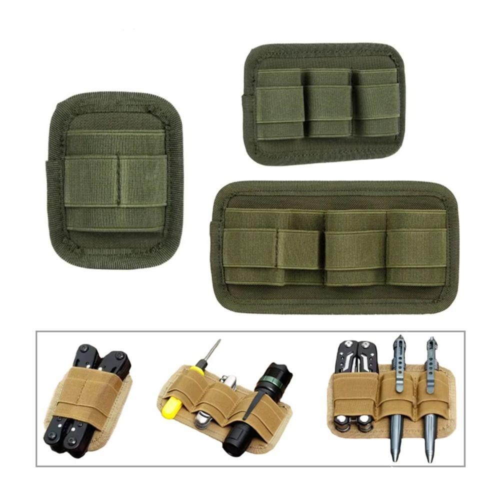 Black/Green/Brown Panel Insert Organizer Hook Loop Panel Pouch EDC Tool Camping Hiking