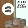 2Pcs Non-Perforated Glass Door Hinges Shaft Hinge Glass Clamp Durable Glass Clip  Cupboard
