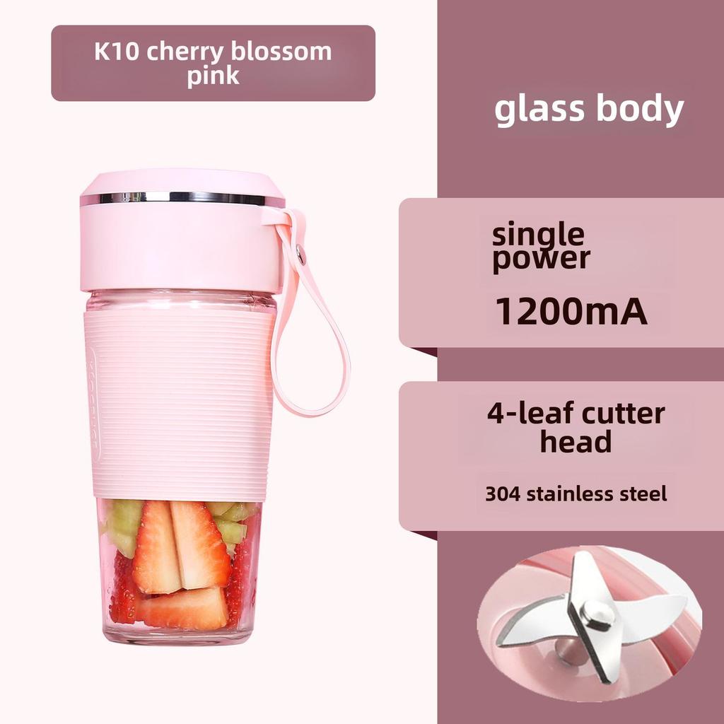 Portable Multi-Function Juicer: Rechargeable Glass Cup for Home, Office, or Student Use