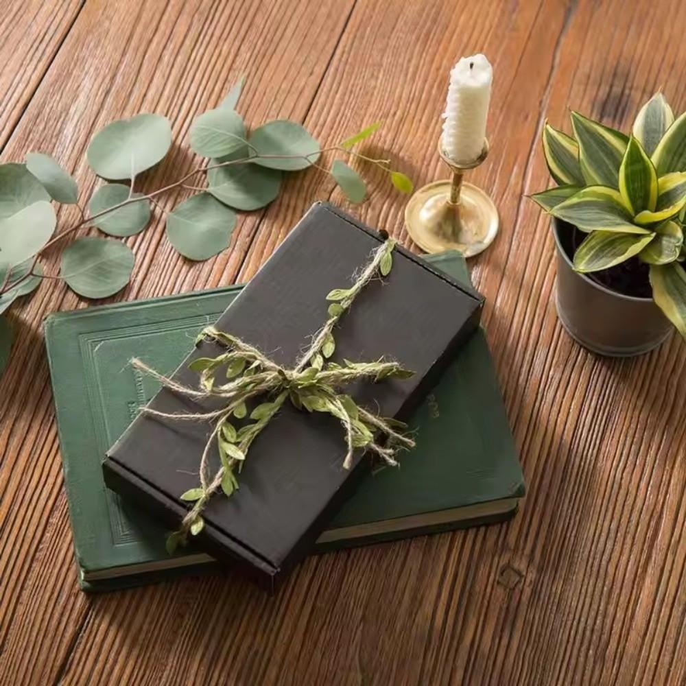 10M/Roll Boho Style Burlap Leaf Ribbon Natural Jute Rope Vine Simulation Vine Gift Decoration
