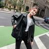Fashionable and Comfortable Korean Style Loose PU Leather Jacket for Women's Autumn and Spring