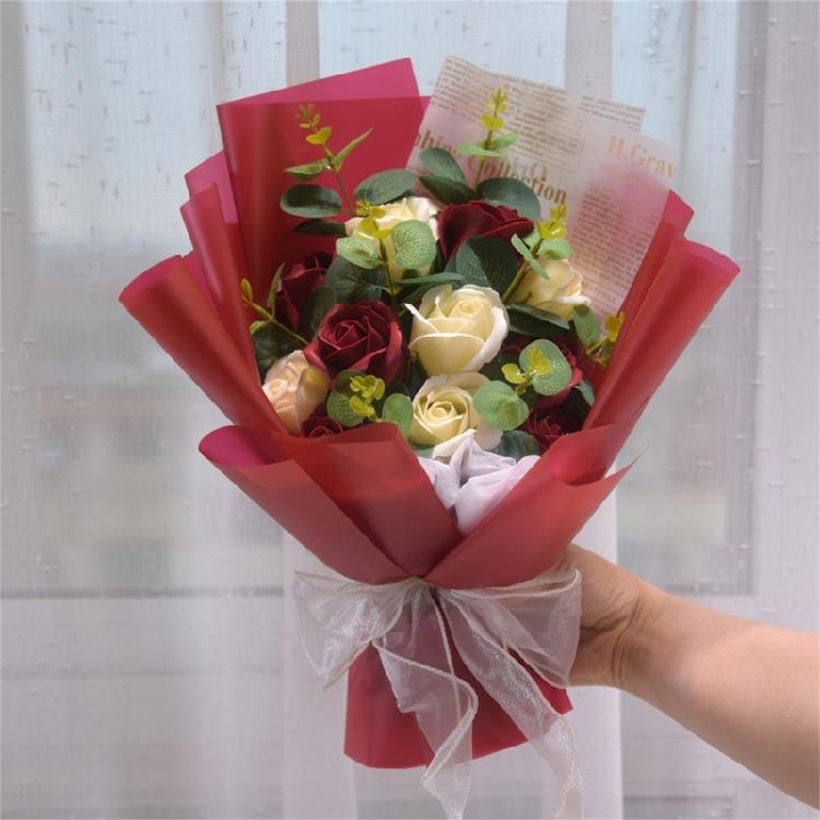 Искусственные Мыльные Лепестки Букеты Цветов Украшение Комнаты на День Святого Валентина Подарок на День Матери