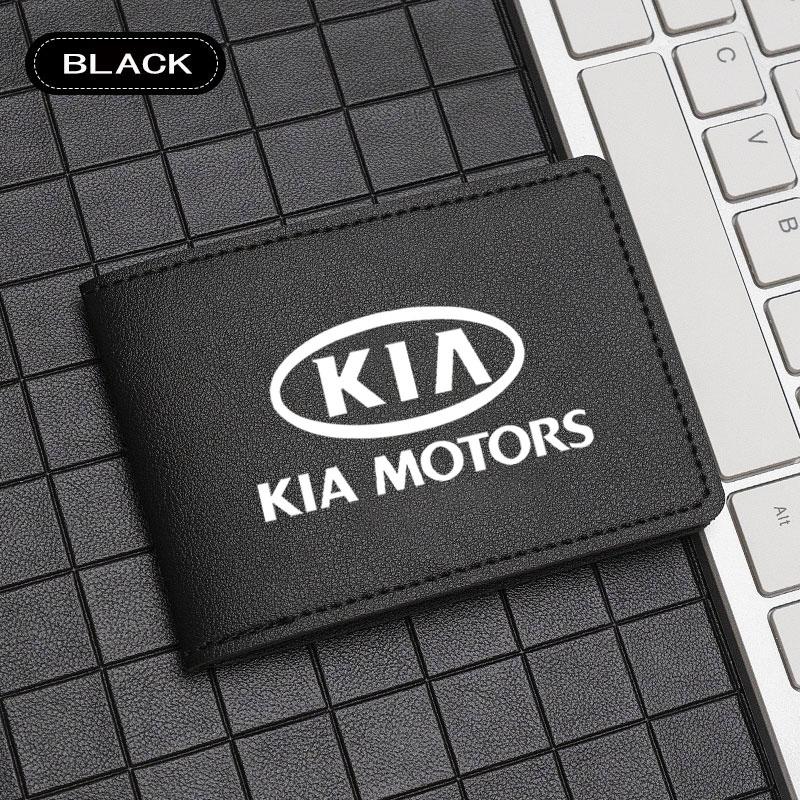 FCQP1 Тонкий автомобильный держатель для кредитных карт Кошельки Зажим для денег Кошелек для KIA KN K3 K5 Sportage Rio Sorento Picanto Ceed RIO 2 3 4 Аксессуары