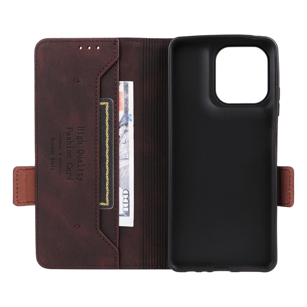 For Motorola Moto G56 5G Case Leather Wallet Flip Phone Cover with Hardware Decor