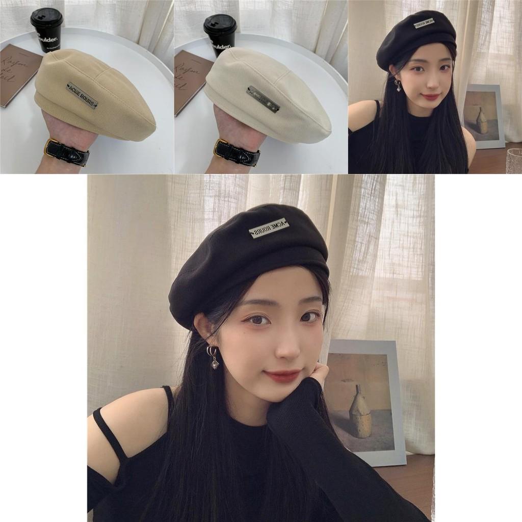 Стильный шерстяной берет для женщин, модная осенне-зимняя шапка художника с деталями в виде английских букв