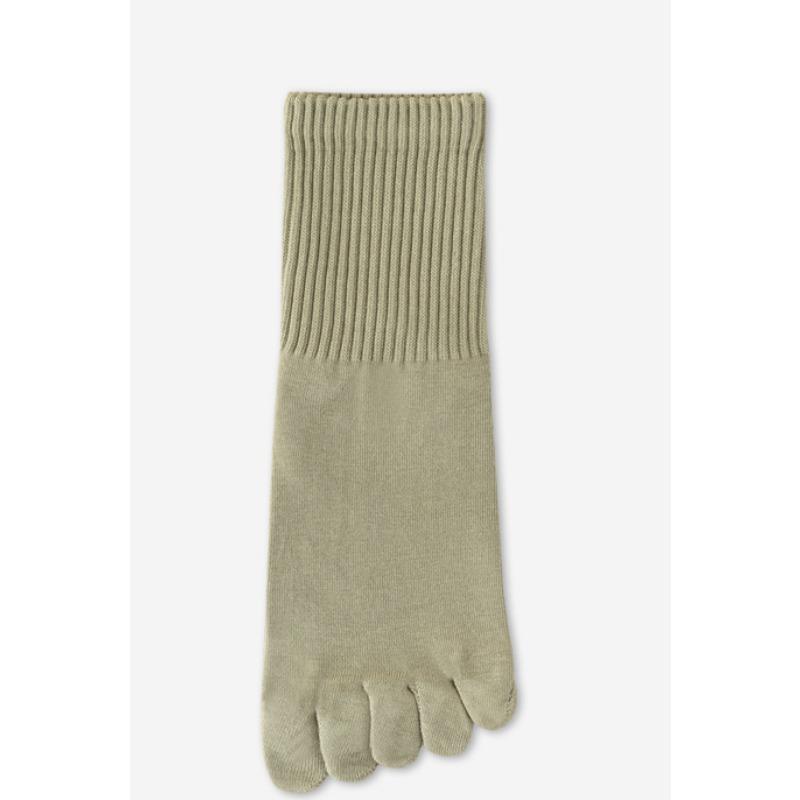 Женские весенние носки с пятью пальцами, однотонные влагопоглощающие хлопковые носки средней длины, бесшовно сшитые, не скатывающиеся, с разделением пальцев