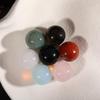 Natural Stone Crystal 20mm Undrilled Round Beads for DIY Jewelry Accessories.