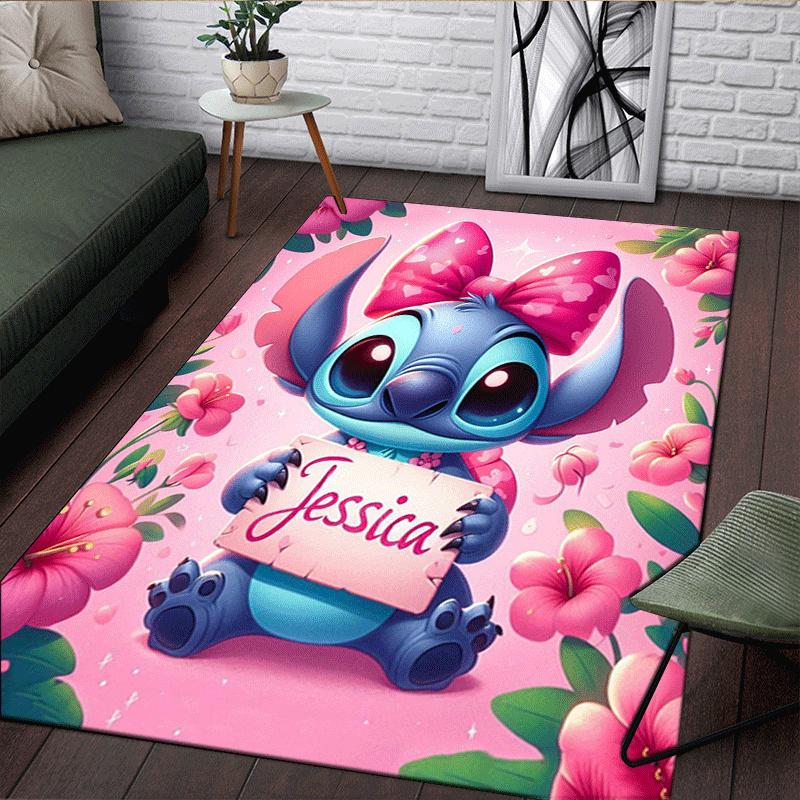 1pc Stitch Pattern Area Rug Soft Flannel Floor Mat for Living Room,Office,Bedroom and Carpet,Sofa Coffee Table Floor Mat