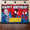 Cartoon Marvel superhero background customizable children's birthday party decoration surprisegift arrangement props room poster