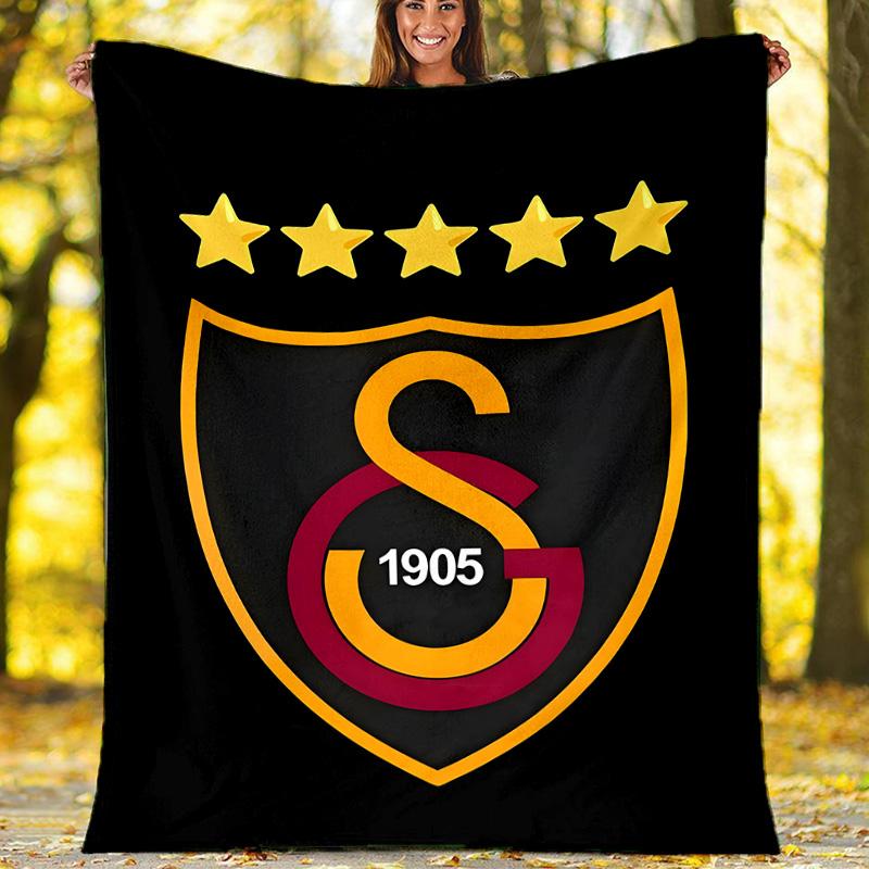 1pc GS Theme Blanket - Digital Print, Polyester, Cozy for All Seasons, Perfect for Outdoor, and Travel
