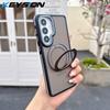 KEYSION Matte Translucent Magnetic Phone Case for Samsung Galaxy S25 S26 Ultra 5G S26+ 360° Rotating Ring Stand Shockproof Cover