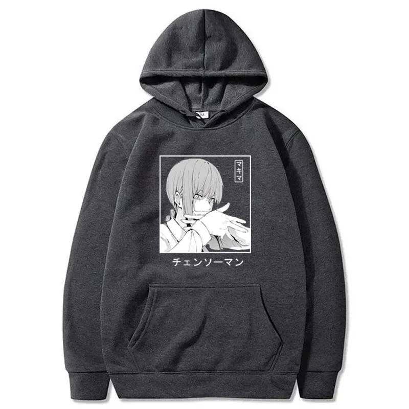 Anime Print Graphic Hoodie Autumn Winter Harajuku Casual Long Sleeve Pullover Women Men Loose Fleece Hoodie Jogging Sweatshirt