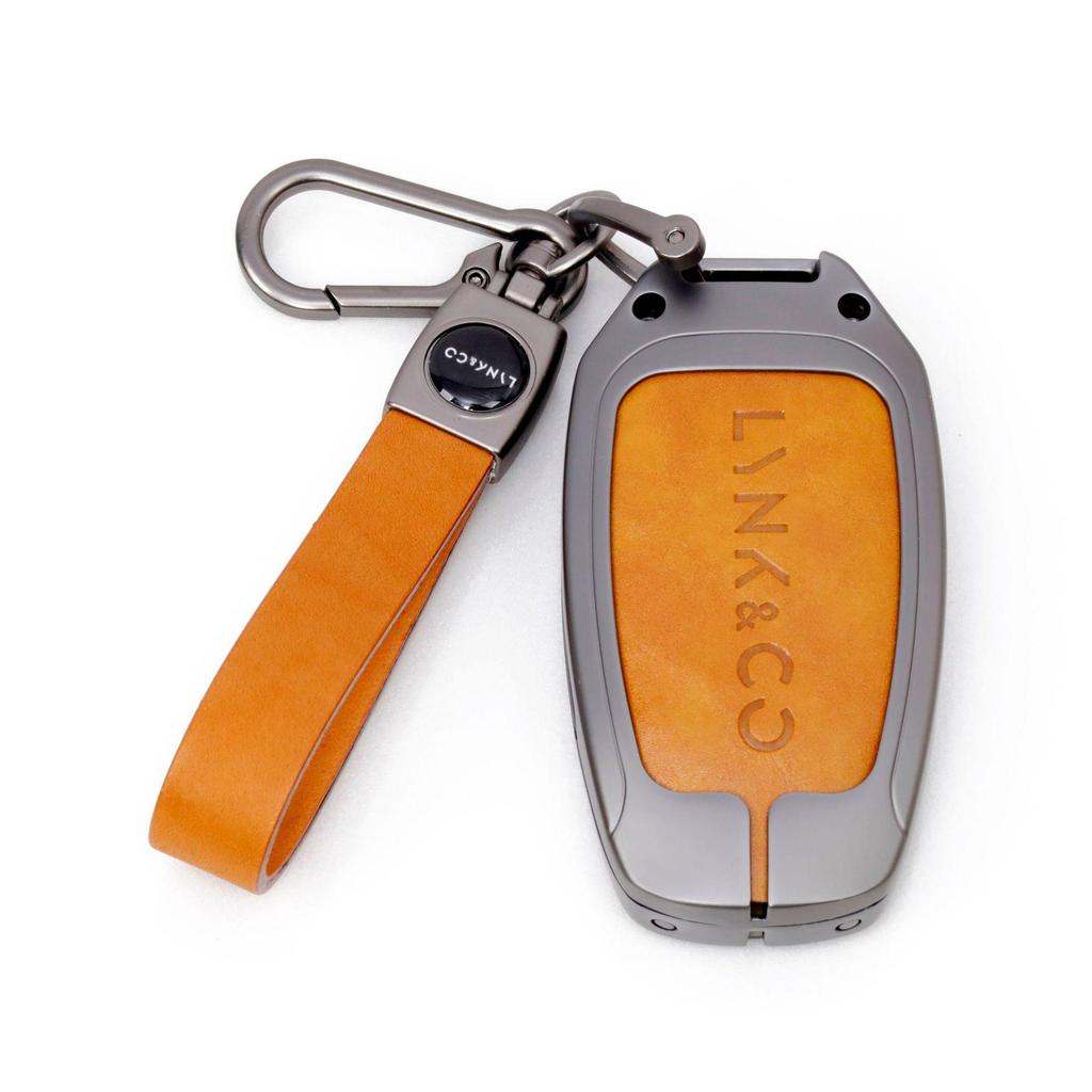 Новый чехол для ключей из натуральной кожи и сплава для моделей Lynk & Co 01, 03, 05, 06