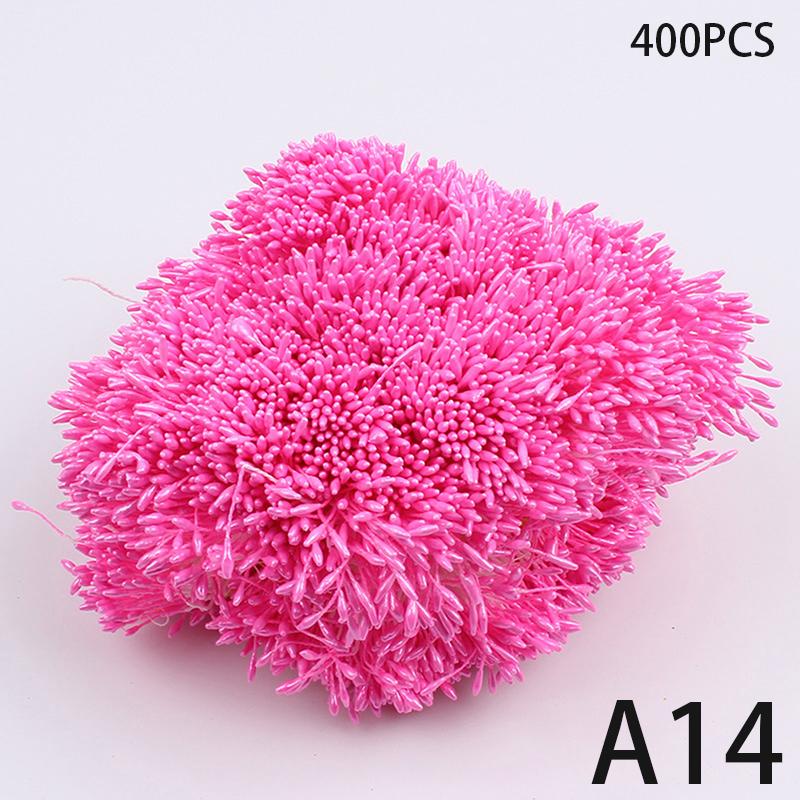 400Pcs Mini Flower Stamen Artificial Pearl Pistil Double Heads DIY Floral Craft For Wedding Decor Needlework Scrapbooking