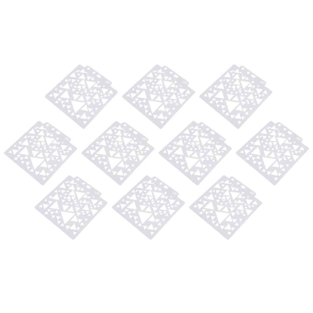 10pcs Stencil Reusable Hollow Glossy PET Template Interesting DIY Card Making Supplies for Craft