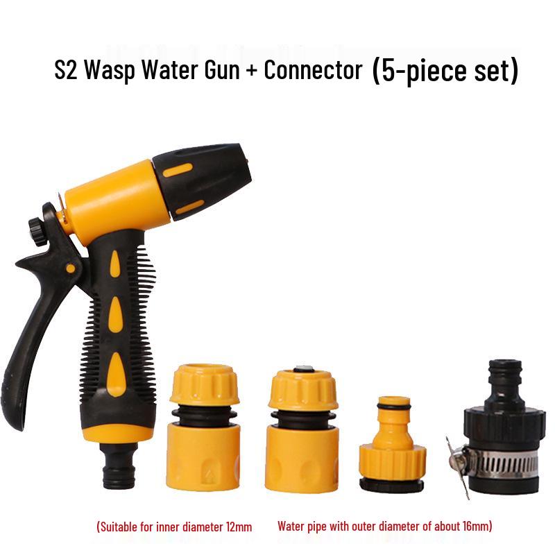 Полностью медный высоконапорный пистолет-распылитель для автомойки и насадка-щетка