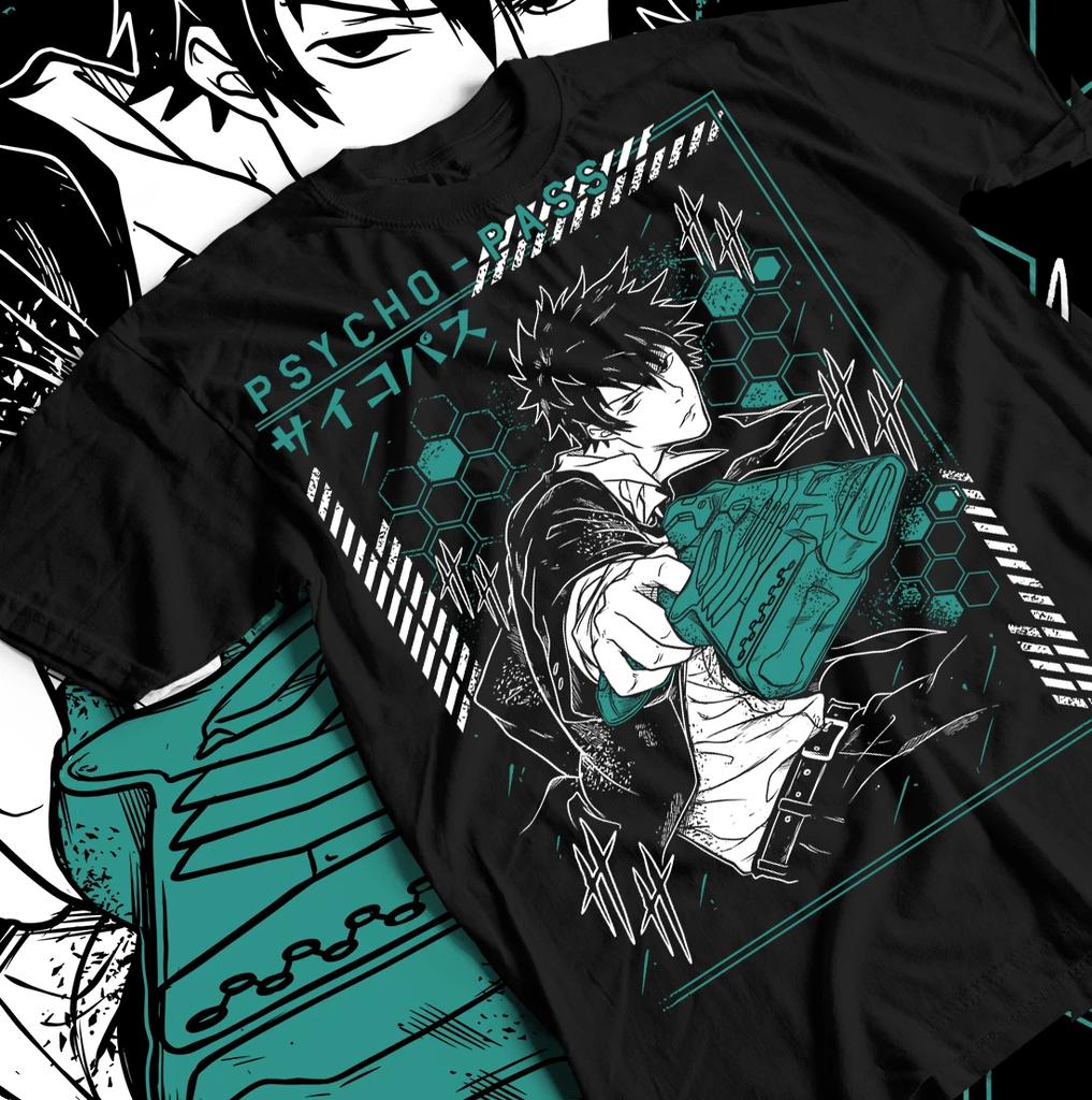 Футболка Psycho Pass Девушка Кавайи Вайфу Аниме Графическая pod Футболка Все Размеры