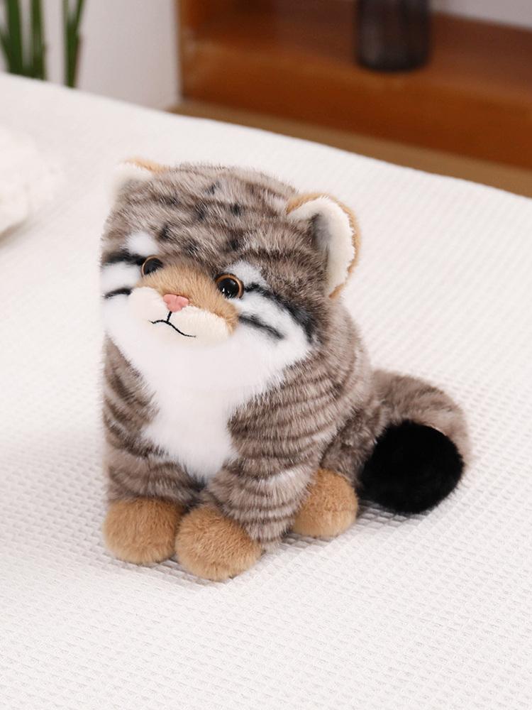23cm Fluffy Soft Pallas's Cat Plushie Grumpily Cute Highland Animal Kitty Doll Lovely Manul Plush Toy Perfect Birthday Gift