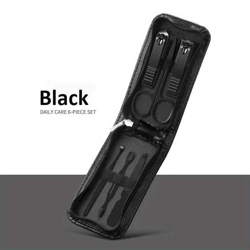 Набор для профессионального маникюра и педикюра, 6 предметов: Ножницы для ногтей из нержавеющей стали, кусачки для кутикулы, ушная ложка - Включает чехол для хранения