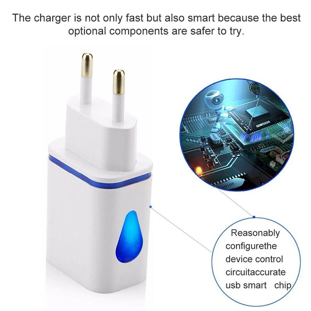 of Water Led Light Power Adapter Charger Head US/EU Plug Mobile Phone Charger Head USB Charger