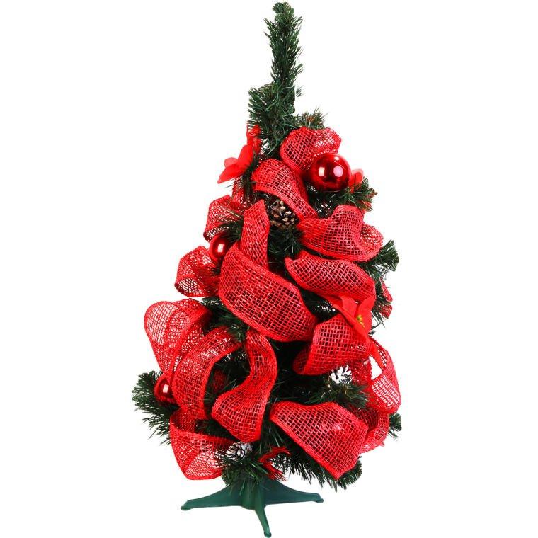 Christmas tree with red decoration 45cm