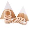 Baby Firstlook Wooden Rings, Unpainted, 56mm10pcs, Handmade Rattles, Educational Toys, Baby Gift