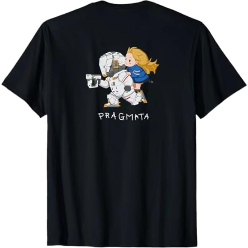 PRAGMATA Action adventure game TShirt 2026 Summer New Diana cute graphics pure Cotton Short sleeves Top Y2K Harajuku shirt